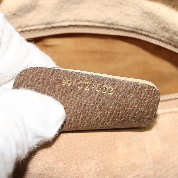 GUCCI GG Supreme Web Sherry Line Shoulder Bag PVC Beige Gold Red Auth ep9570 - Picture 10 of 15